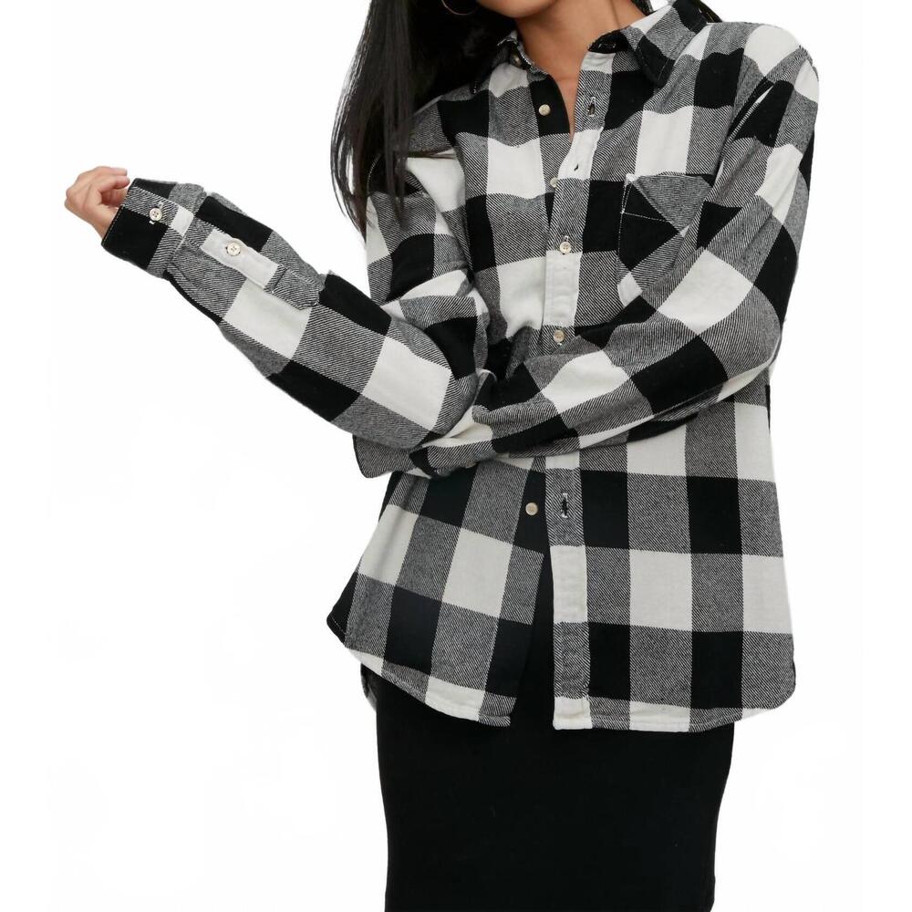 NEW NSF levi relaxed shirt in flour check